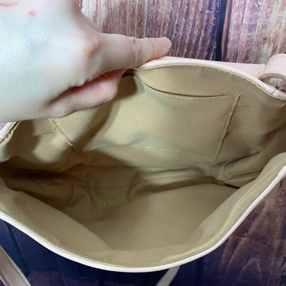 Genuine Leather Light Pink Crossbody - Picture 6 of 7